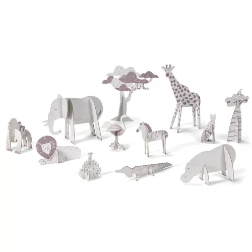 Djeco Készítsd magad! - Élet a szavannán 3D-ben - Savanna, 3–5 év, Többszínű