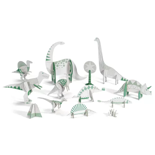 Djeco Készítsd magad! - Dínó világ 3D-ben - Dinosaurs, 3–5 év, Többszínű