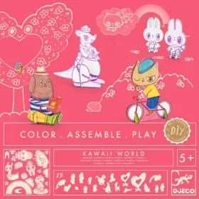 Djeco Csináld magad - Cukiföld lakói 3D-ben - Kawaii world, 3–5 év, Többszínű