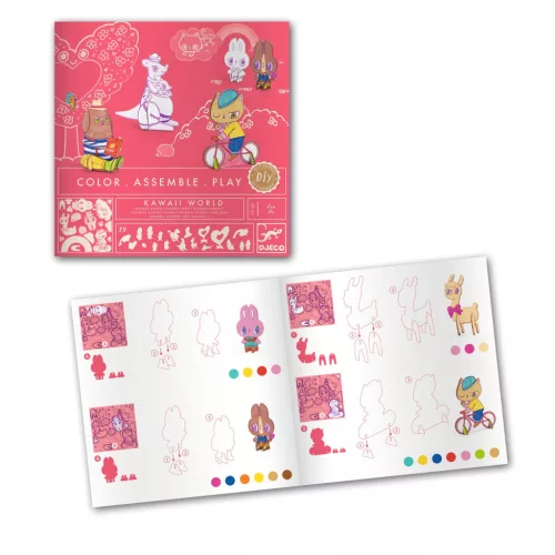 Djeco Csináld magad - Cukiföld lakói 3D-ben - Kawaii world, 3–5 év, Többszínű