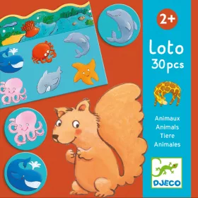 Djeco Képes lottó - Állatok élőhelye - Animals, 0–2 év, Többszínű