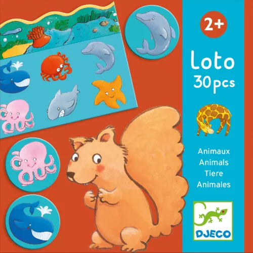 Djeco Képes lottó - Állatok élőhelye - Animals, 0–2 év, Többszínű