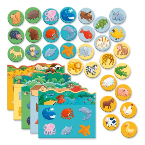 Djeco Képes lottó - Állatok élőhelye - Animals, 0–2 év, Többszínű