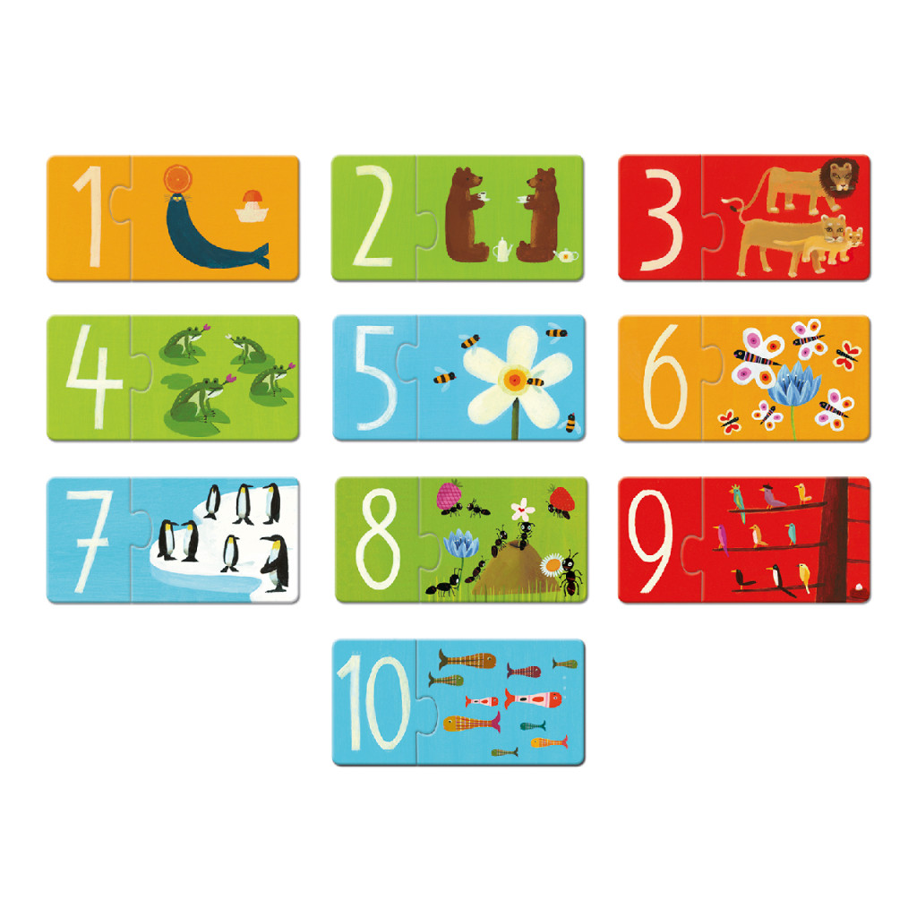 Párosító puzzle - Számok, 20 db-os - Numbers – alternatív kép 3