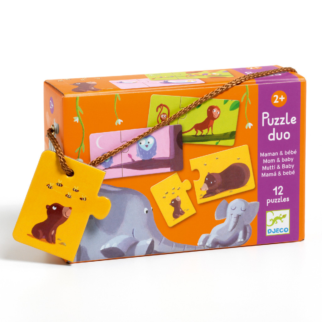 Párosító puzzle - Mama-baba, 24 db-os - Mom and baby – fő nézet