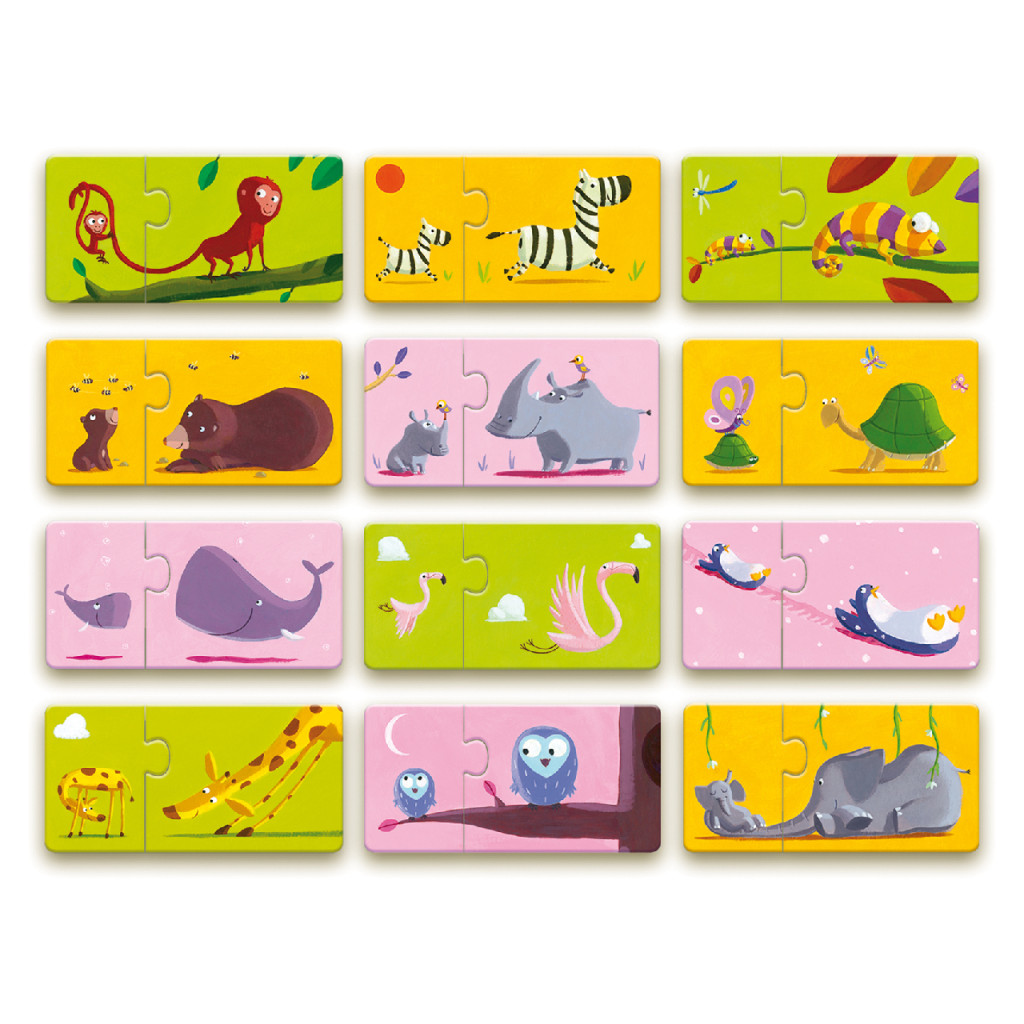 Párosító puzzle - Mama-baba, 24 db-os - Mom and baby – alternatív kép 3