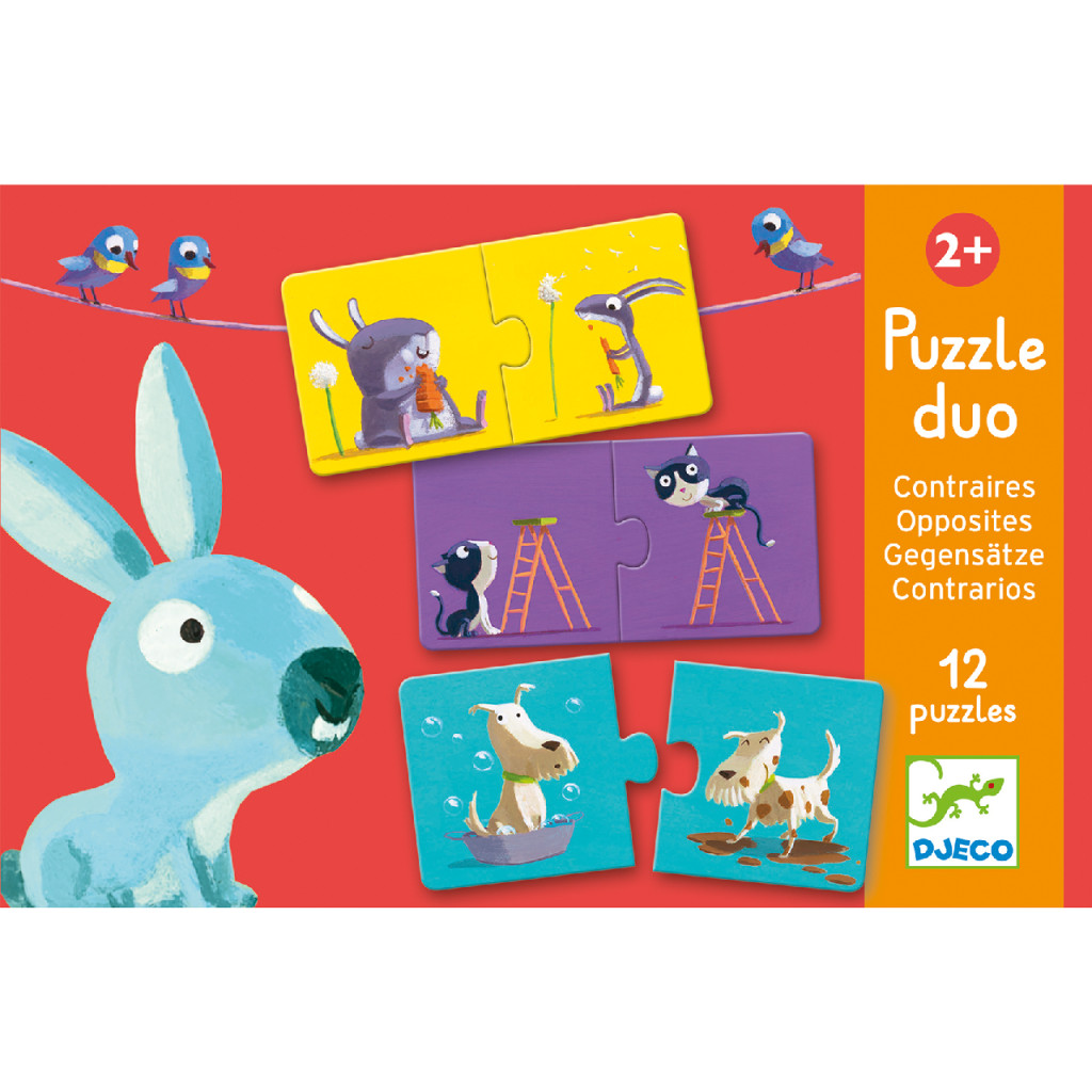 Párosító puzzle - Ellentétek, 24 db-os - Opposites – alternatív kép 1