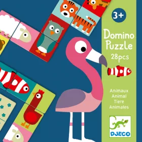 Kétfeles Domino - Állatfelek, 28 db-os - Animo-puzzle