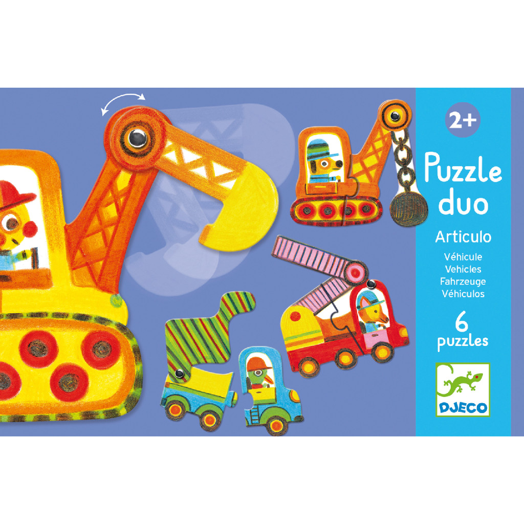 Párositó puzzle - Munkagépek, 12 db-os - Articulo vehicles – alternatív kép 1