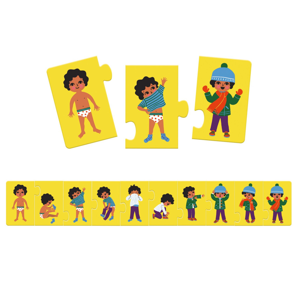 Sorozatkirakó puzzle - Öltözködés, 10 db-os - I am dressing up – alternatív kép 2