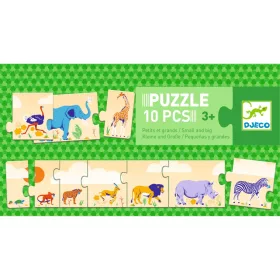   Sorozatkirakó puzzle - Kicsi és nagy, 10 db-os - Smal and big