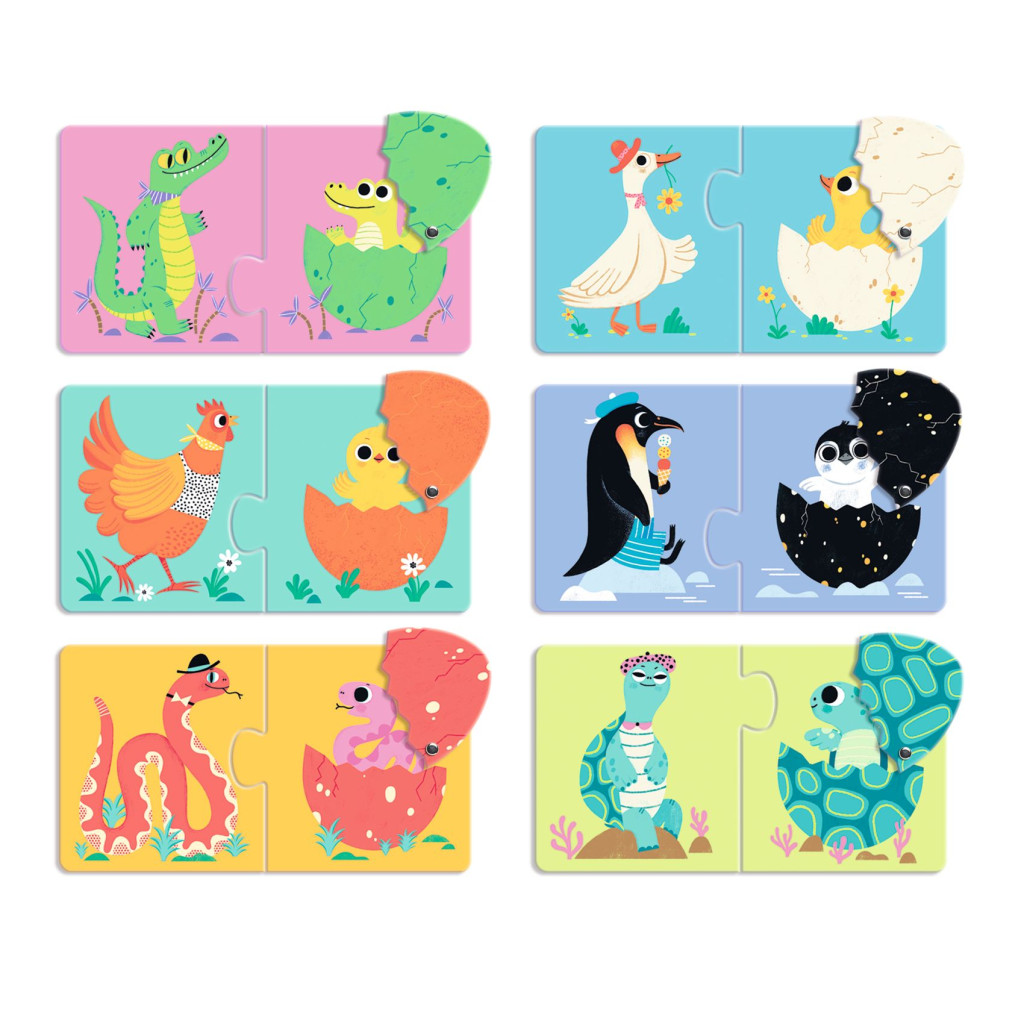 Párosító puzzle - Kié a tojás, 12 db-os - Funny eggs – alternatív kép 3