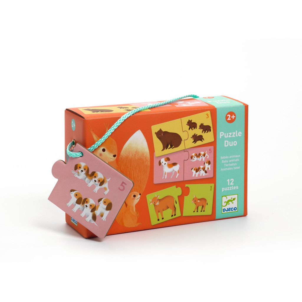 Párosító puzzle - Kié a kölyök, 24 db-os - Baby animals – fő nézet