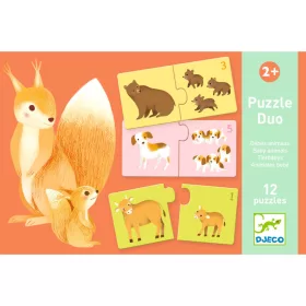   Párosító puzzle - Kié a kölyök, 24 db-os - Baby animals