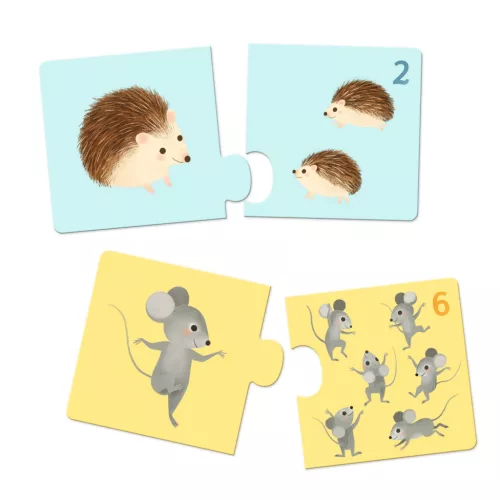 Párosító puzzle - Kié a kölyök, 24 db-os - Baby animals