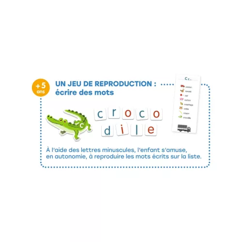 Djeco Fejlesztő játék - Csak Francia nyelvre - Grand coffret Lettres, 3–5 év, Többszínű
