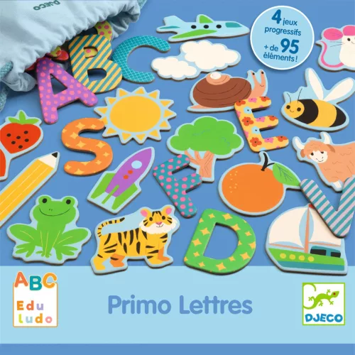 Djeco Fejlesztő játék - Csak Francia nyelvre - Eduludo - Lettres, 3–5 év, Többszínű