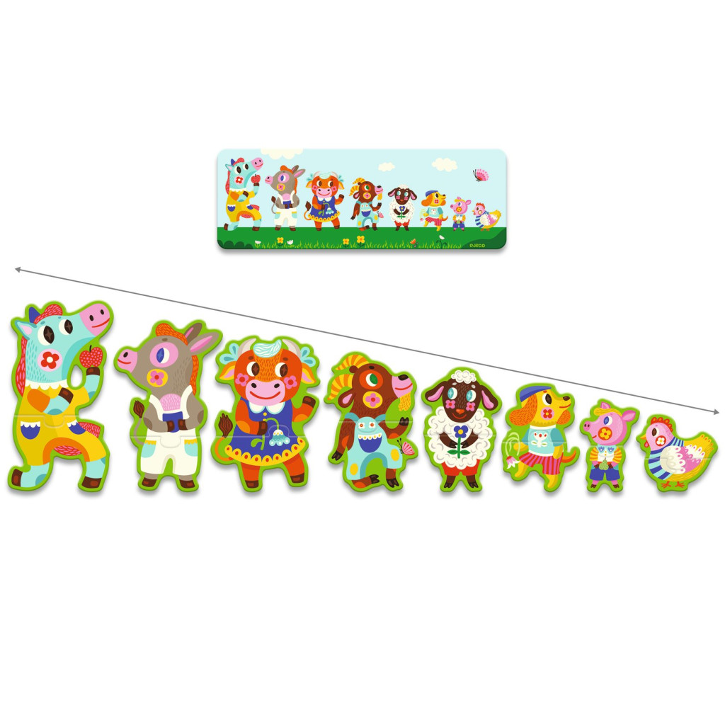 Sorozatkirakó puzzle - Nagyok és kicsik a tanyán, 16 db-os - Big and small on the farm – alternatív kép 1