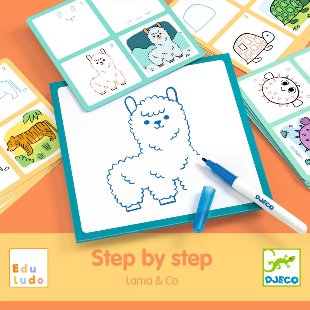 Rajzolás lépésről lépésre - Mintázat - Eduludo Step by Step Lama & Co – alternatív kép 3