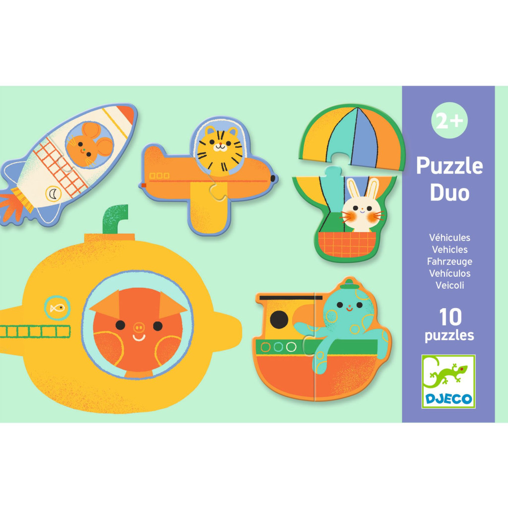 Párosító puzzle - Járművek, 20 db-os - Duo Vehicles – alternatív kép 3