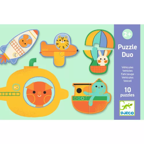 Párosító puzzle - Járművek, 20 db-os - Duo Vehicles