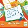 Djeco Rajzolás lépésről lépésre - Állatok - Step by step Animals and Co, 3–5 év, Többszínű