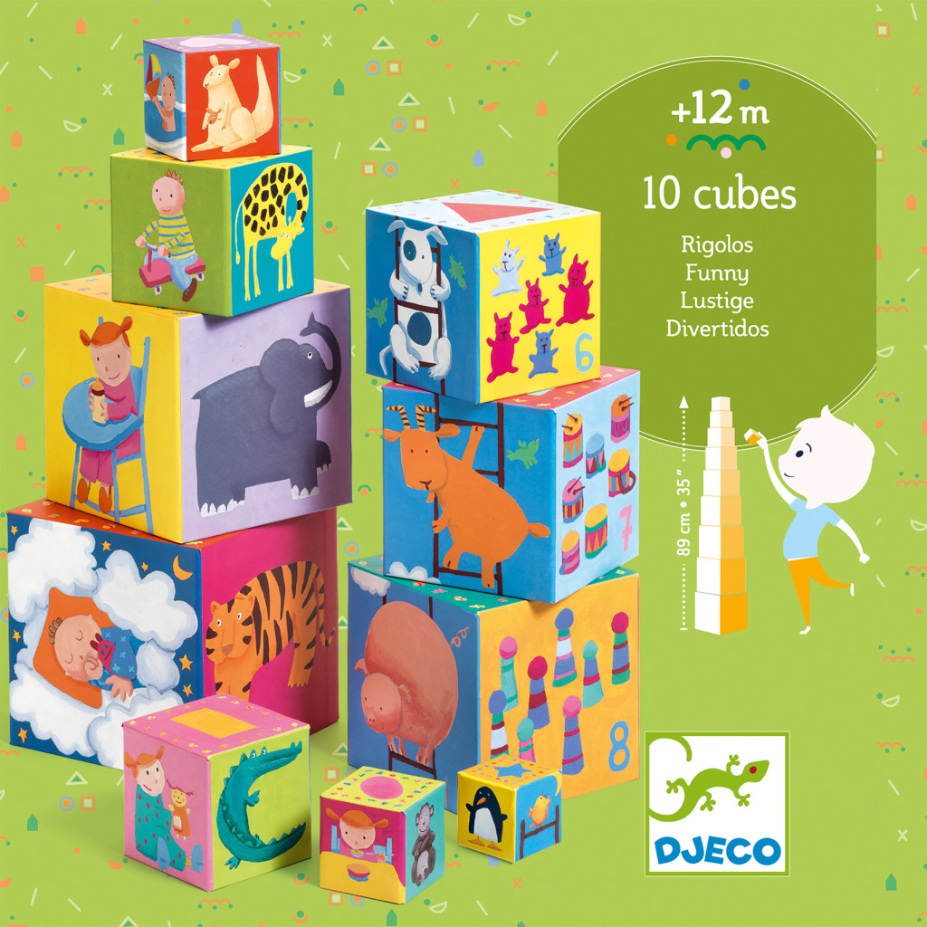 Toronyépítő kocka - Mulatságos építő - 10 funny blocks – alternatív kép 1