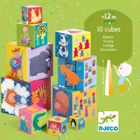  Toronyépítő kocka - Mulatságos építő - 10 funny blocks