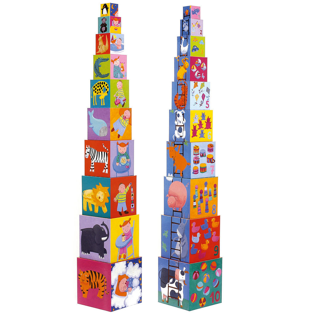 Toronyépítő kocka - Mulatságos építő - 10 funny blocks – alternatív kép 3