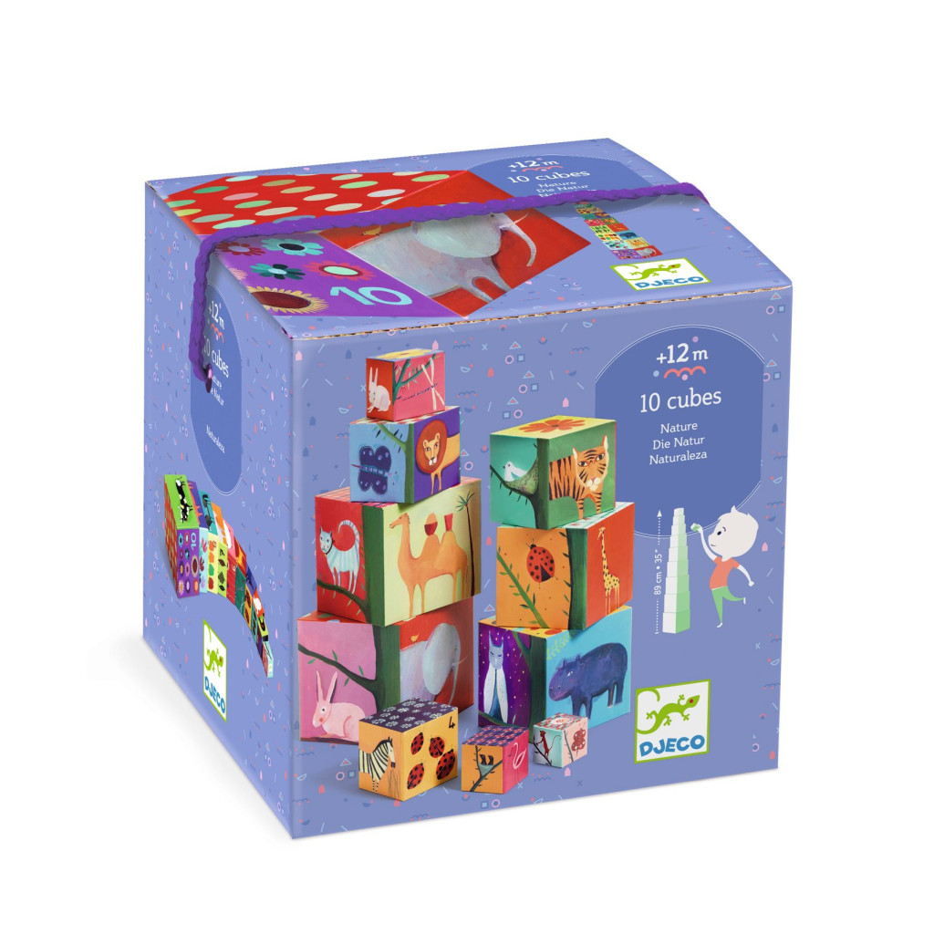 Toronyépítő kocka - Természet és állatok - 10 nature & animal blocks – fő nézet
