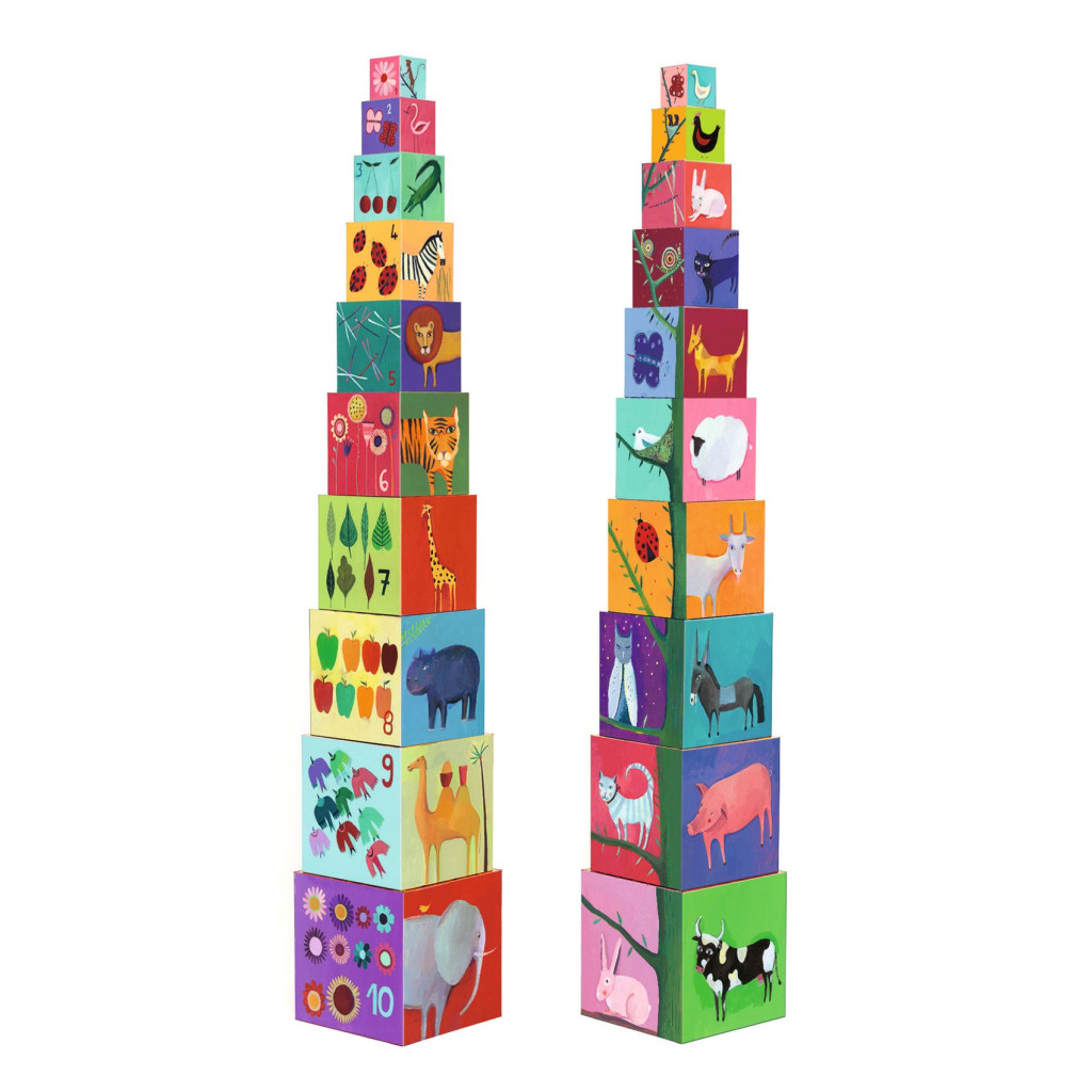 Toronyépítő kocka - Természet és állatok - 10 nature & animal blocks – alternatív kép 3