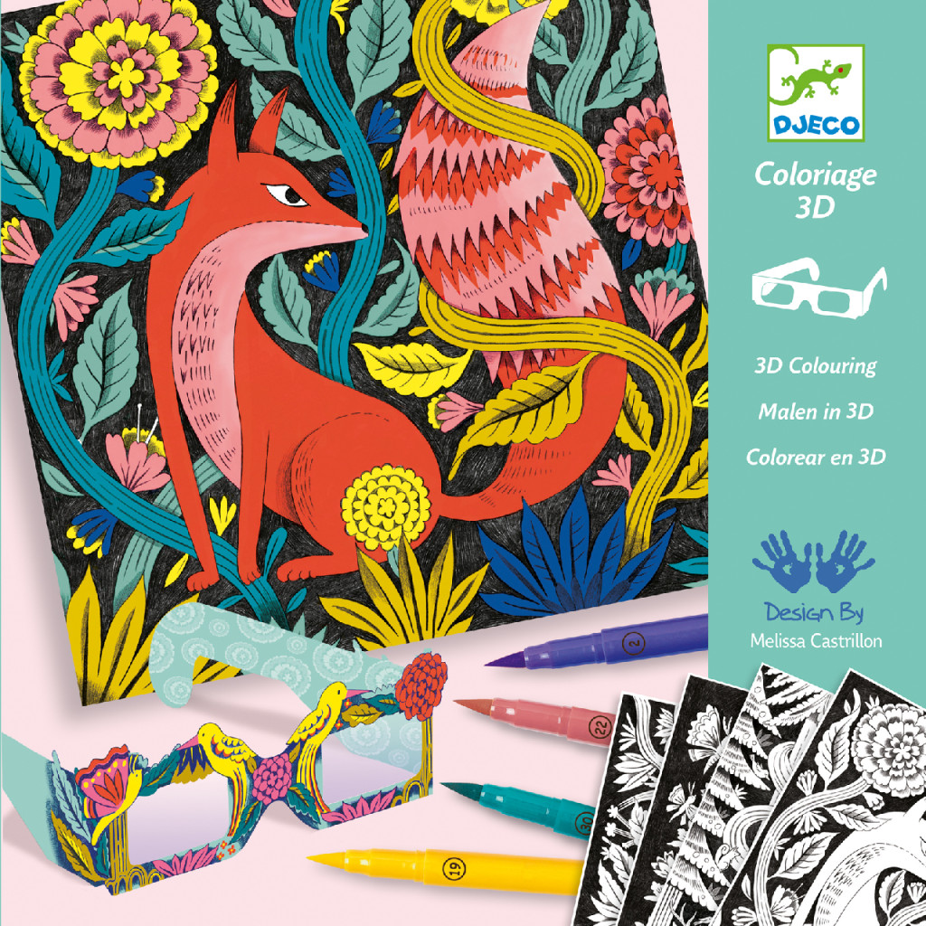 Festés és színezés filctollal - Fantázia kerekerdő 3D - Fantasy forest 3D – fő nézet