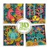 Djeco Festés és színezés filctollal - Fantázia kerekerdő 3D - Fantasy forest 3D, 3–5 év, Többszínű