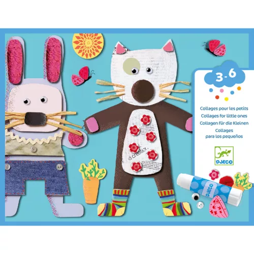 Djeco Kollázs műhely - Kicsiknek - Collages for little ones, 3–5 év, Többszínű