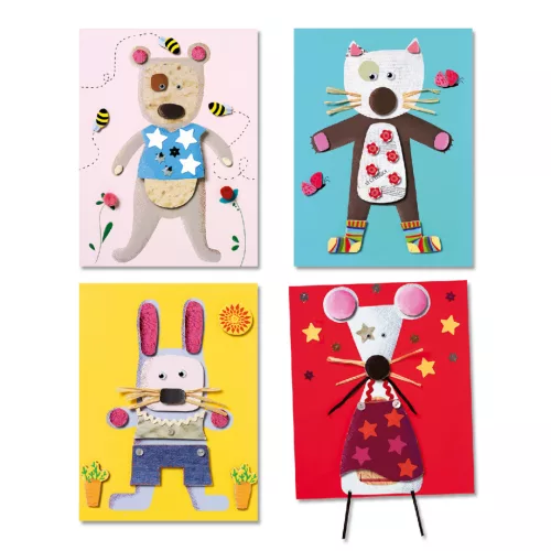 Djeco Kollázs műhely - Kicsiknek - Collages for little ones, 3–5 év, Többszínű