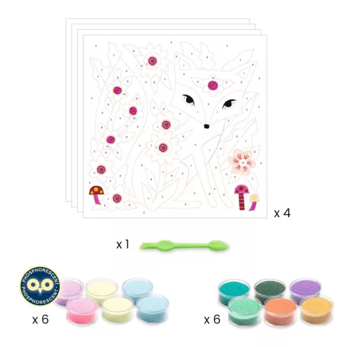 Djeco Homokkép készítés - Kerti fények - Garden lights, 3–5 év, Többszínű