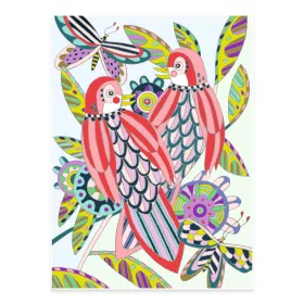 Djeco Művészeti műhely - Madaras színezők mappa - Birds, 3–5 év, Többszínű