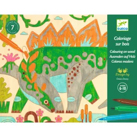 Djeco Művészeti műhely - Színező, Dinóvilág - Dino world, 3–5 év, Többszínű