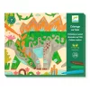 Djeco Művészeti műhely - Színező, Dinóvilág - Dino world, 3–5 év, Többszínű