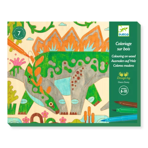 Djeco Művészeti műhely - Színező, Dinóvilág - Dino world, 3–5 év, Többszínű