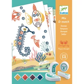 Djeco Kreatív nyomdakészlet - Állat firkák - Surprising animals, 3–5 év, Többszínű