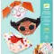 Djeco Origami - Kedves arcok - Pretty faces, 3–5 év, Többszínű