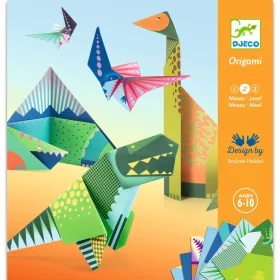 Djeco Origami - Dinoszauruszok - Dinosaurs, 3–5 év, Többszínű