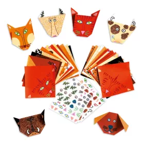 Djeco Origami - Állatok - Origami animals, 3–5 év, Többszínű