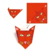 Djeco Origami - Állatok - Origami animals, 3–5 év, Többszínű