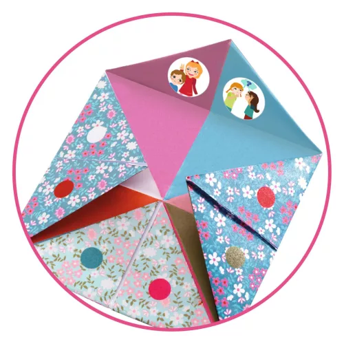 Djeco Origami - Jósló - Fortune tellers, 3–5 év, Többszínű
