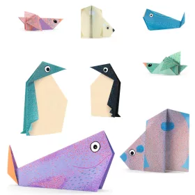 Djeco Origami - Sarkkör állatai - Polar animals, 3–5 év, Többszínű
