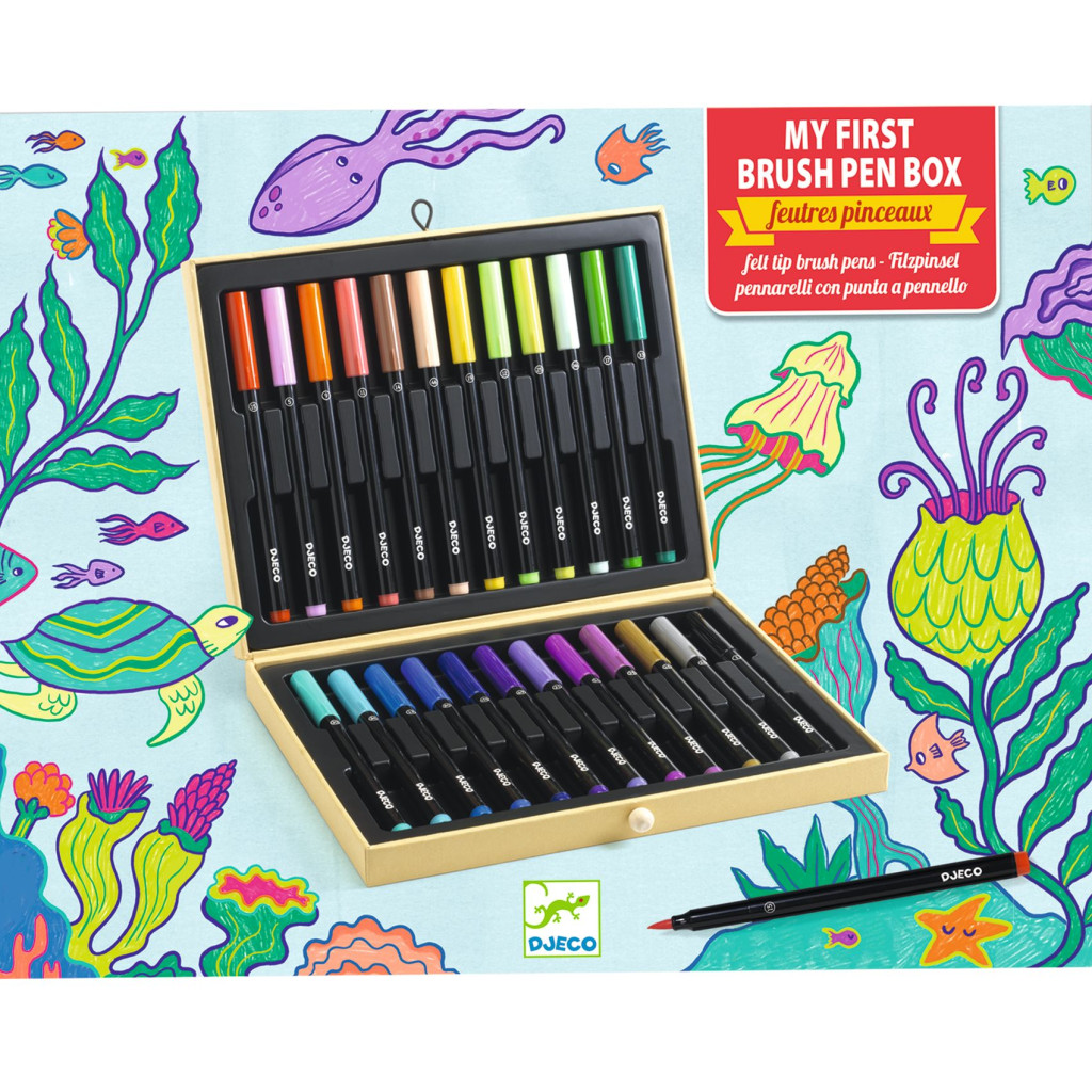 Ecsetfilc készlet - Első festő filcek 24 db - First brush pens box – fő nézet