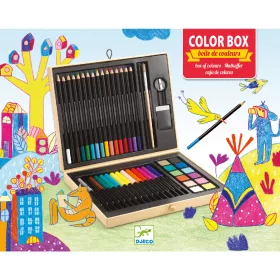 Djeco Kreatív készlet - Festő és rajz készlet - Color box, 3–5 év, Többszínű