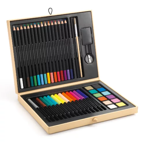 Djeco Kreatív készlet - Festő és rajz készlet - Color box, 3–5 év, Többszínű